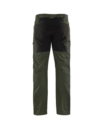 HLAČE  SERVICE STRETCH 1459, army green/black