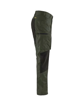 HLAČE  SERVICE STRETCH 1459, army green/black