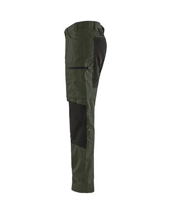 HLAČE  SERVICE STRETCH 1459, army green/black