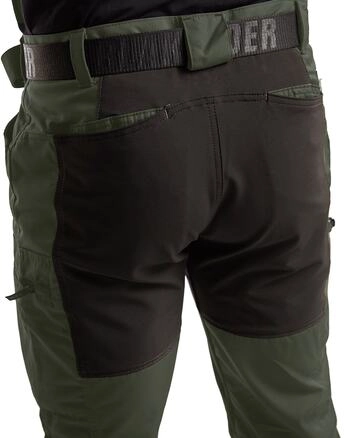 HLAČE  SERVICE STRETCH 1459, army green/black
