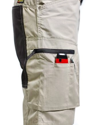 HLAČE  SERVICE STRETCH 1459, stone/black