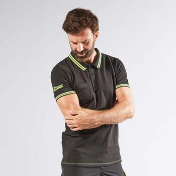 MAJICA POLO WAY, črna, black carbon