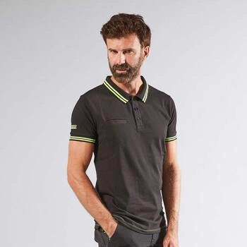 MAJICA POLO WAY, črna, black carbon