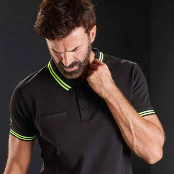MAJICA POLO WAY, črna, black carbon