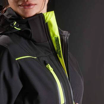 JAKNA SOFTSHELL SPACE LADY, črna, black carbon