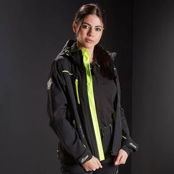 JAKNA SOFTSHELL SPACE LADY, črna, black carbon