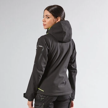 JAKNA SOFTSHELL SPACE LADY, črna, black carbon