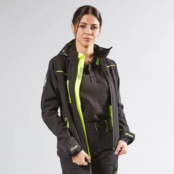 JAKNA SOFTSHELL SPACE LADY, črna, black carbon
