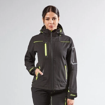 JAKNA SOFTSHELL SPACE LADY, črna, black carbon