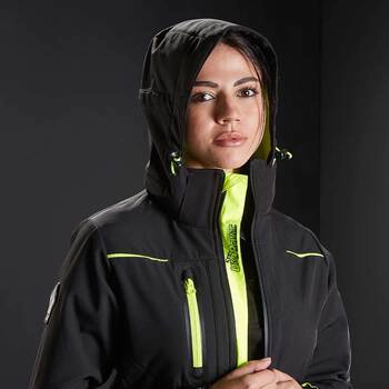 JAKNA SOFTSHELL SPACE LADY, črna, black carbon