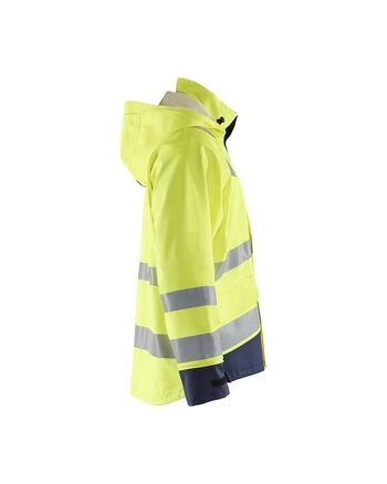 JAKNA DEŽNA OGNJEVARNA HI-VIS 4313, level II, rumena/modra