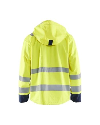 JAKNA DEŽNA OGNJEVARNA HI-VIS 4313, level II, rumena/modra