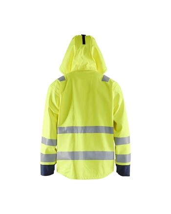 JAKNA DEŽNA OGNJEVARNA HI-VIS 4313, level II, rumena/modra