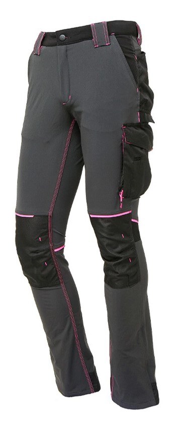 HLAČE ATOM LADY, siva/roza, grey fucsia