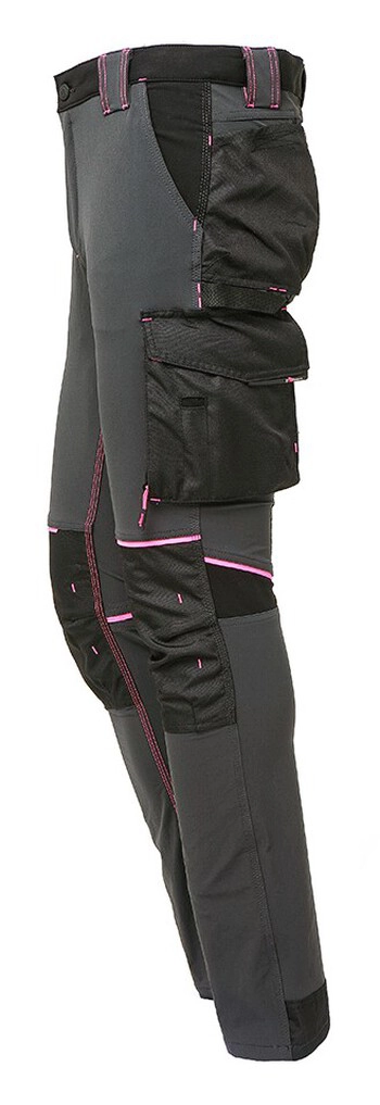 HLAČE ATOM LADY, siva/roza, grey fucsia