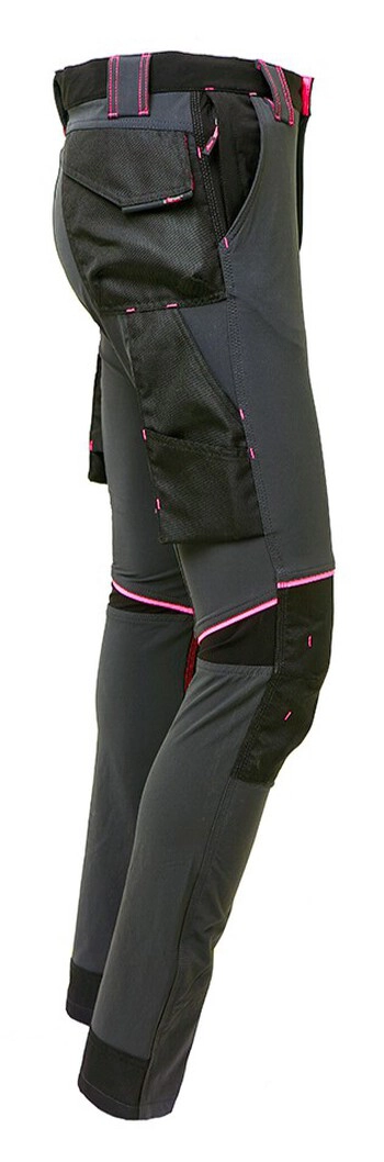 HLAČE ATOM LADY, siva/roza, grey fucsia