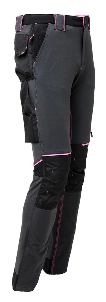 HLAČE ATOM LADY, siva/roza, grey fucsia