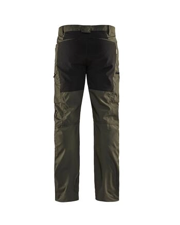 HLAČE  SERVICE STRETCH 1459, Dark olive green/Black